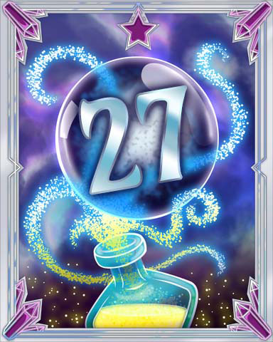 Elixir Bottle 27 Badge - Jet Set Solitaire Elixir Bottle 27 Badge - Jet Set Solitaire