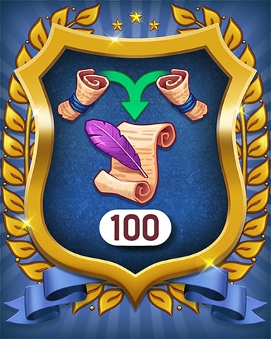 Magic Scrolls 100 Badge - Merge Academy Magic Scrolls 100 Badge - Merge Academy