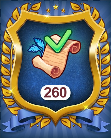 Complete 260 Treasure Trove Orders Badge - Merge Academy
