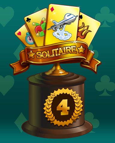 Golden Hand Lap 4 Badge - Jet Set Solitaire Golden Hand Lap 4 Badge - Jet Set Solitaire