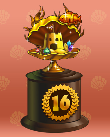Clamshell Castle Lap 16 Badge - Spades HD Clamshell Castle Lap 16 Badge - Spades HD