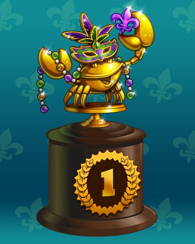 Mardi Gras Gold Lap 1 Badge - Spades HD Mardi Gras Gold Lap 1 Badge - Spades HD