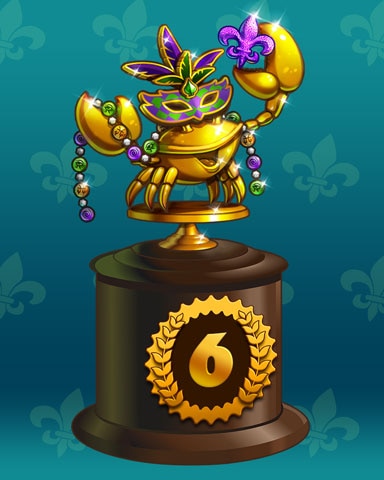 Mardi Gras Gold Lap 6 Badge - Phlinx II