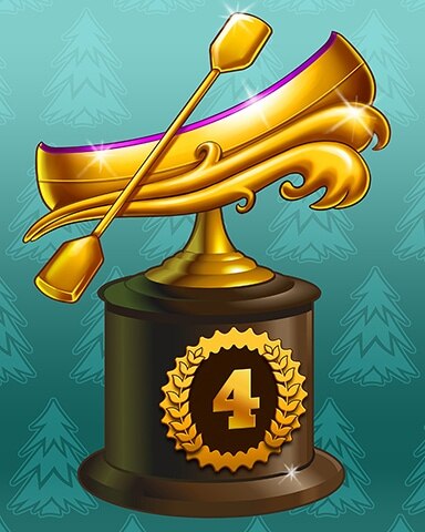 Golden Canoe Lap 4 Badge - World Class Solitaire HD Golden Canoe Lap 4 Badge - World Class Solitaire HD