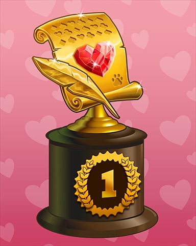 Jeweled Love Letters Lap 1 Badge - Lucky Cat Bingo Jeweled Love Letters Lap 1 Badge - Lucky Cat Bingo