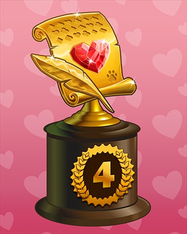Jeweled Love Letters Lap 4 Badge - Mahjong Safari HD Jeweled Love Letters Lap 4 Badge - Mahjong Safari HD