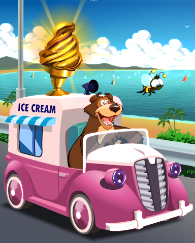 Pogo Golden Cone Victory Badge Pogo Golden Cone Victory Badge