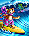 Tube'n Tiki Badge - Bingo Luau Tube'n Tiki Badge - Bingo Luau
