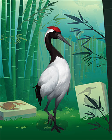 Strolling Crane Badge - Mahjong Safari HD Strolling Crane Badge - Mahjong Safari HD