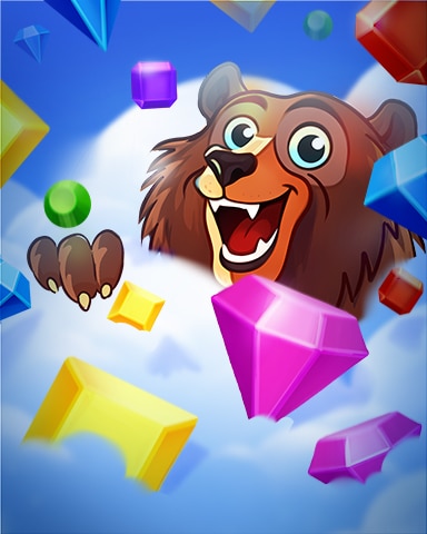 Bear In The Clouds Badge - Bejeweled Stars Bear In The Clouds Badge - Bejeweled Stars