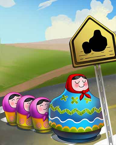 Matryoshka Crossing Badge - Trizzle Matryoshka Crossing Badge - Trizzle