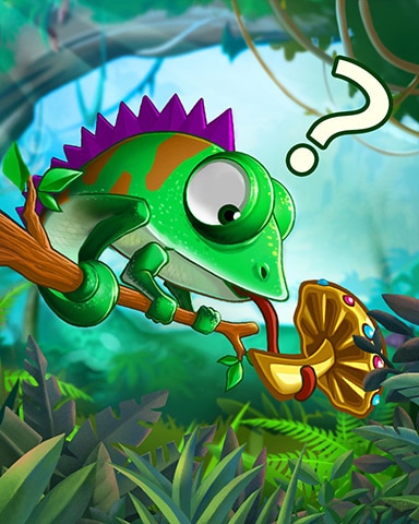 Confused Chameleon Badge - Jungle Gin HD Confused Chameleon Badge - Jungle Gin HD