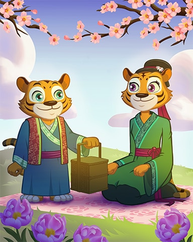 Tiger Treats Picnic Badge - Mahjong Garden HD Tiger Treats Picnic Badge - Mahjong Garden HD