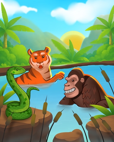 Savage Pool Party Badge - Mahjong Safari HD Savage Pool Party Badge - Mahjong Safari HD
