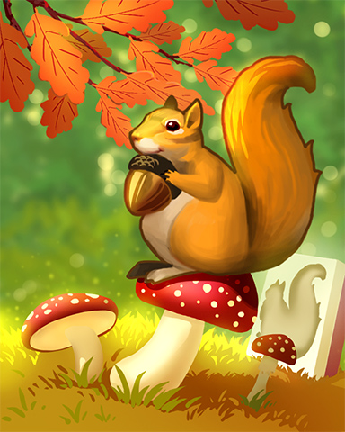 Squirrel Stool Badge - Mahjong Safari HD Squirrel Stool Badge - Mahjong Safari HD