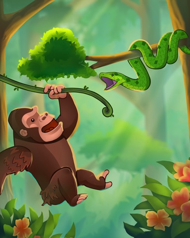 Swinging By For A Visit Badge - Mahjong Safari HD Swinging By For A Visit Badge - Mahjong Safari HD
