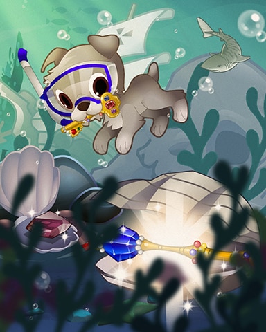 Diving Doggy Badge - Solitaire Blitz Diving Doggy Badge - Solitaire Blitz