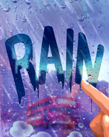 Rain Writing Badge - SCRABBLE Rain Writing Badge - SCRABBLE