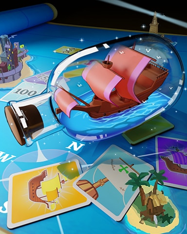 Bottle O' Treasure Badge - Thousand Island Solitaire HD