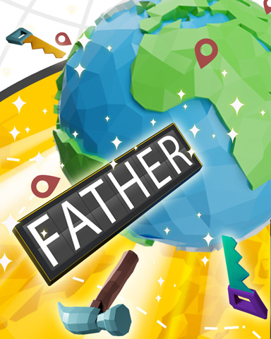 Worldly Father Badge - Anagrams Worldly Father Badge - Anagrams