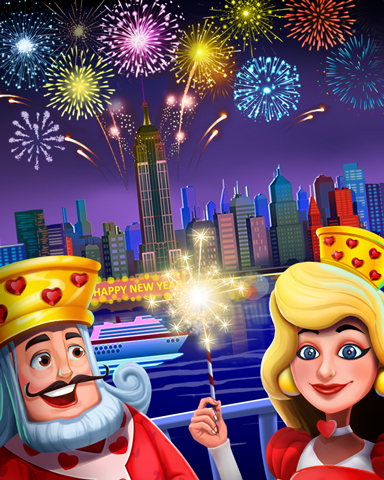 Royal Fireworks Badge - Payday Freecell HD Royal Fireworks Badge - Payday Freecell HD