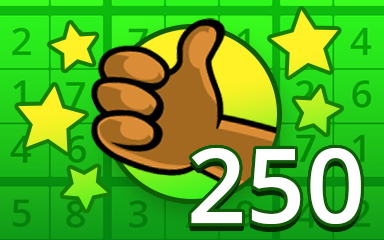 No Mistake 250 Badge - Pogo Daily Sudoku No Mistake 250 Badge - Pogo Daily Sudoku