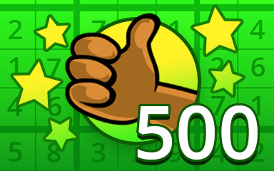No Mistake 500 Badge - Pogo Daily Sudoku No Mistake 500 Badge - Pogo Daily Sudoku