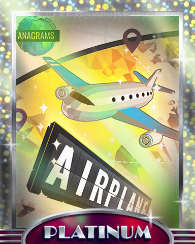 Anagrams Airplane Platinum Badge - Anagrams Anagrams Airplane Platinum Badge - Anagrams