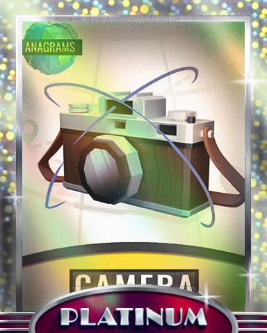 Anagrams Camera Platinum Badge - Anagrams Anagrams Camera Platinum Badge - Anagrams