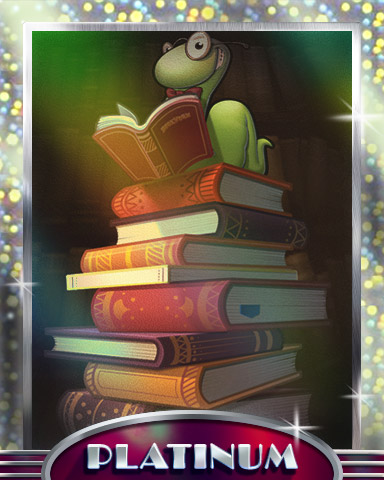 Well-Read Worm Platinum Badge - Bookworm HD Well-Read Worm Platinum Badge - Bookworm HD