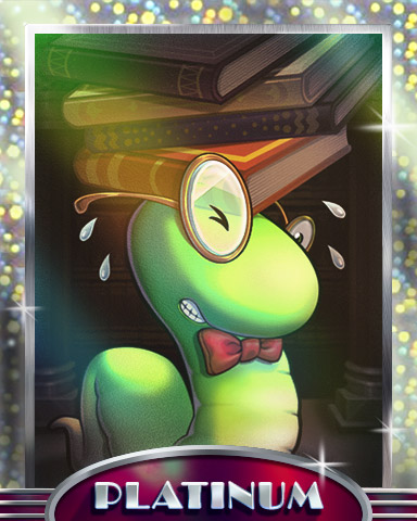 Heavy Thinker Platinum Badge - Bookworm HD Heavy Thinker Platinum Badge - Bookworm HD