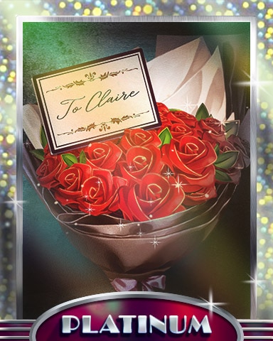 Hart-felt Bouquet Platinum Badge - Claire Hart Classic Hart-felt Bouquet Platinum Badge - Claire Hart Classic