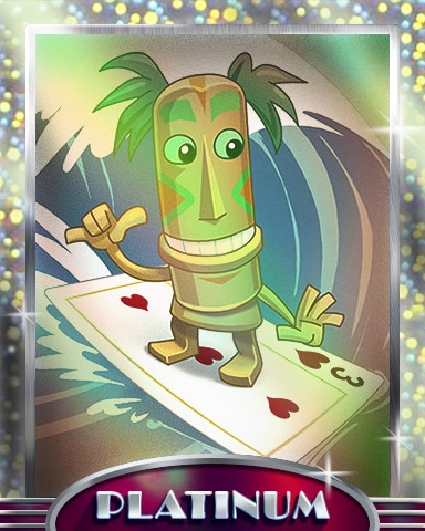 Surfing Tiki Platinum Badge - Jungle Gin HD Surfing Tiki Platinum Badge - Jungle Gin HD