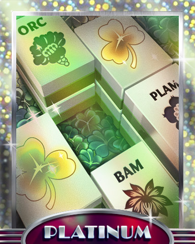 Golden Clovers Platinum Badge - Mahjong Garden HD Golden Clovers Platinum Badge - Mahjong Garden HD