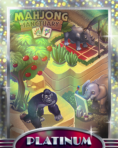 Gorillas & Elephants Platinum Badge - Mahjong Sanctuary Gorillas & Elephants Platinum Badge - Mahjong Sanctuary