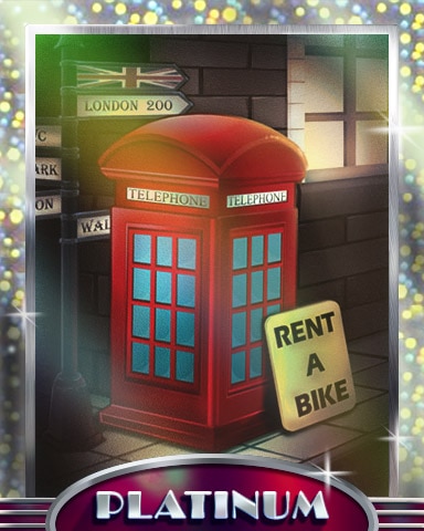 Red Telephone Box Platinum Badge - Postcards From Britain