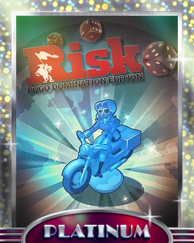 Blue Motorcycle Platinum Badge - RISK: Pogo Domination Blue Motorcycle Platinum Badge - RISK: Pogo Domination