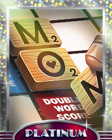 Mom's The Word Platinum Badge - SCRABBLE Mom's The Word Platinum Badge - SCRABBLE