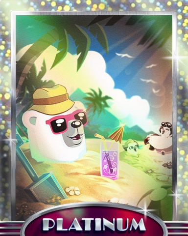 Buried Bear Platinum Badge - Snowbird Solitaire Buried Bear Platinum Badge - Snowbird Solitaire