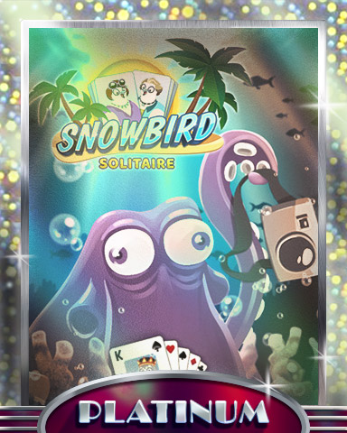 Orange The Octopus Platinum Badge - Snowbird Solitaire Orange The Octopus Platinum Badge - Snowbird Solitaire