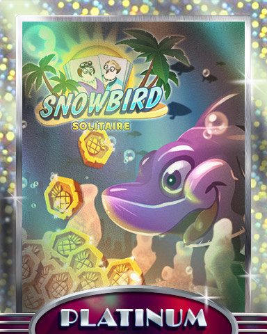 Pineapple Shark Platinum Badge - Snowbird Solitaire Pineapple Shark Platinum Badge - Snowbird Solitaire
