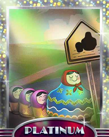 Matryoshka Crossing Platinum Badge - Trizzle Matryoshka Crossing Platinum Badge - Trizzle