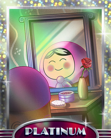 Rosy Reflection Platinum Badge - Trizzle Rosy Reflection Platinum Badge - Trizzle