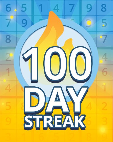 Daily Streak 100 Badge - Pogo™ Daily Sudoku Daily Streak 100 Badge - Pogo™ Daily Sudoku