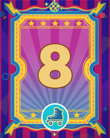 Roller Disco 8 Badge - World Class Solitaire HD Roller Disco 8 Badge - World Class Solitaire HD