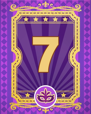 Jazzy Jubilee 7 Badge - Poppit! Bingo