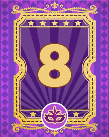 Jazzy Jubilee 8 Badge - Poppit! Bingo