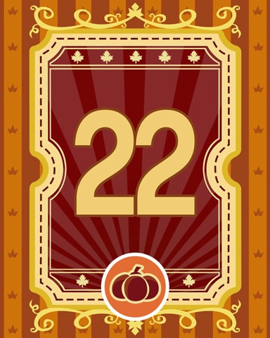 Harvest Feast 22 Badge - Jet Set Solitaire Harvest Feast 22 Badge - Jet Set Solitaire