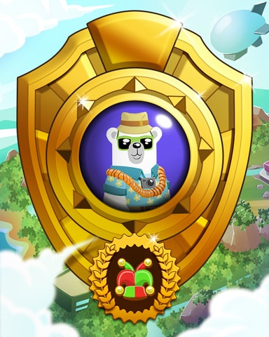Pogo Bear Miles Victory Badge Pogo Bear Miles Victory Badge