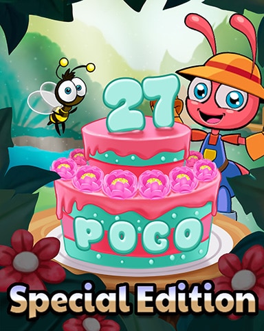 Pogo 27th Birthday Badge - Garden Blast